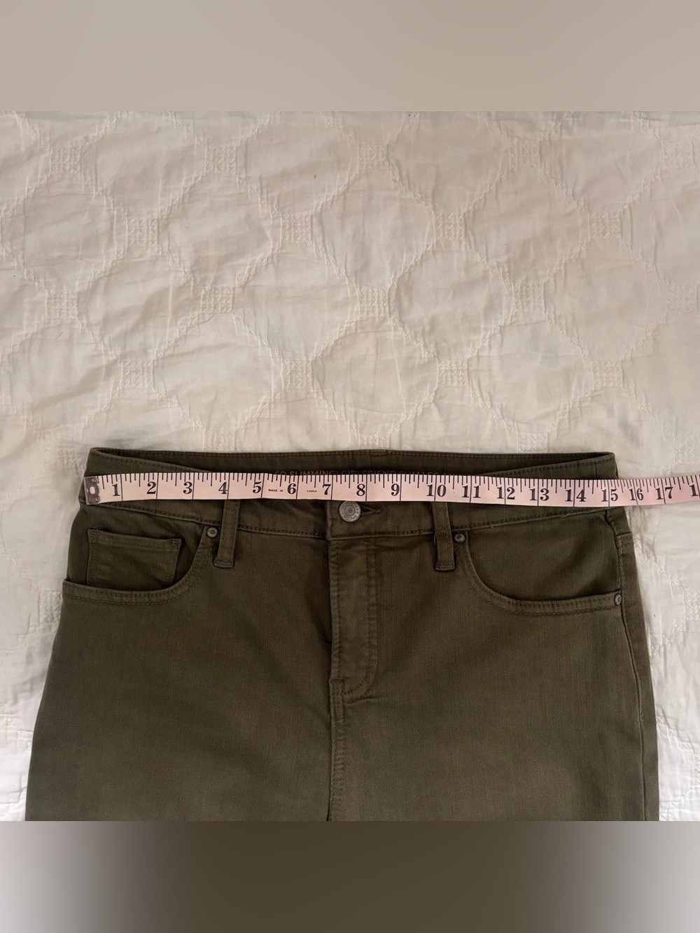 Chico’s So Slimming Girlfriend Slim Leg Ankle Pants Olive Green Size 0R (4R) - Picture 6 of 9